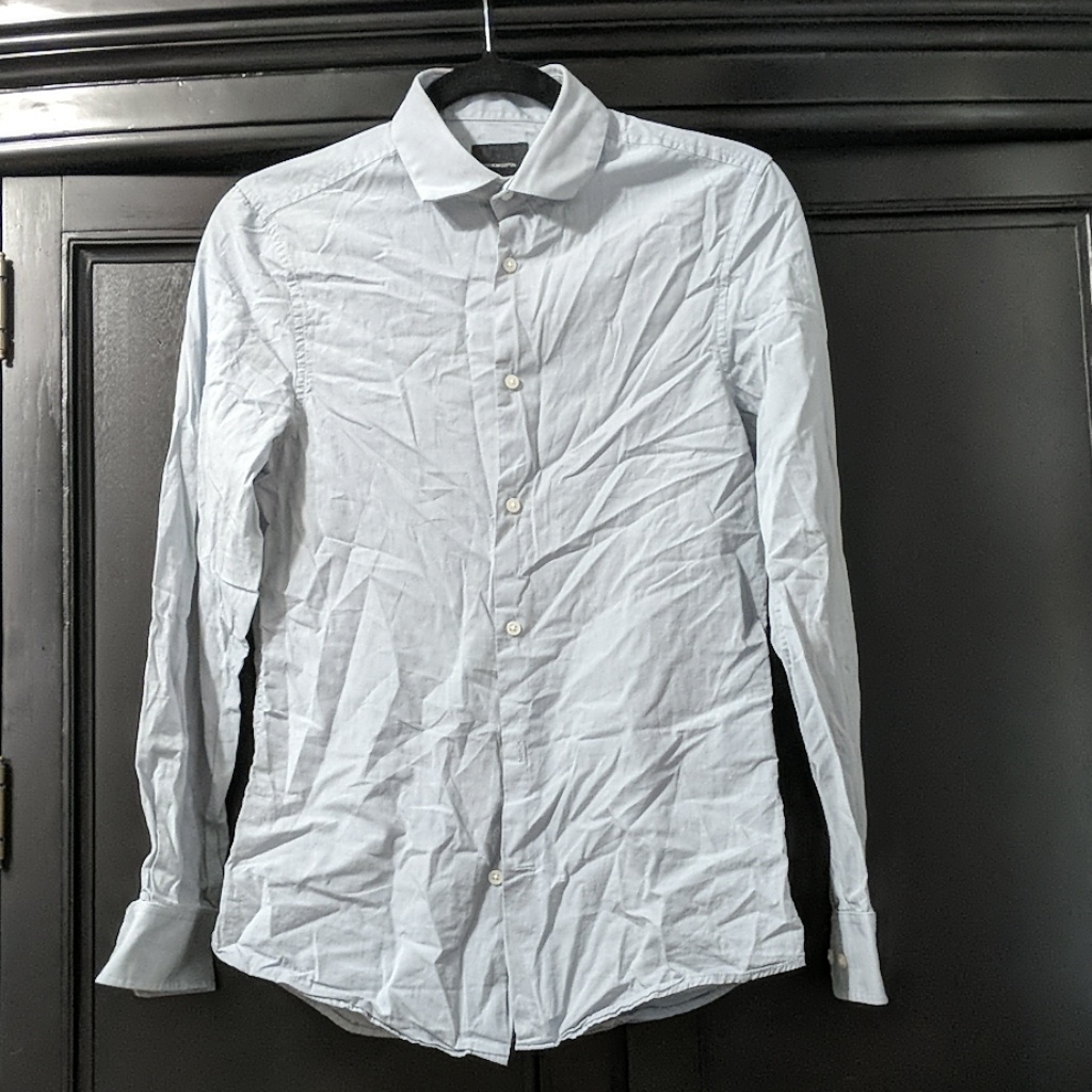 Men Gray Button Down